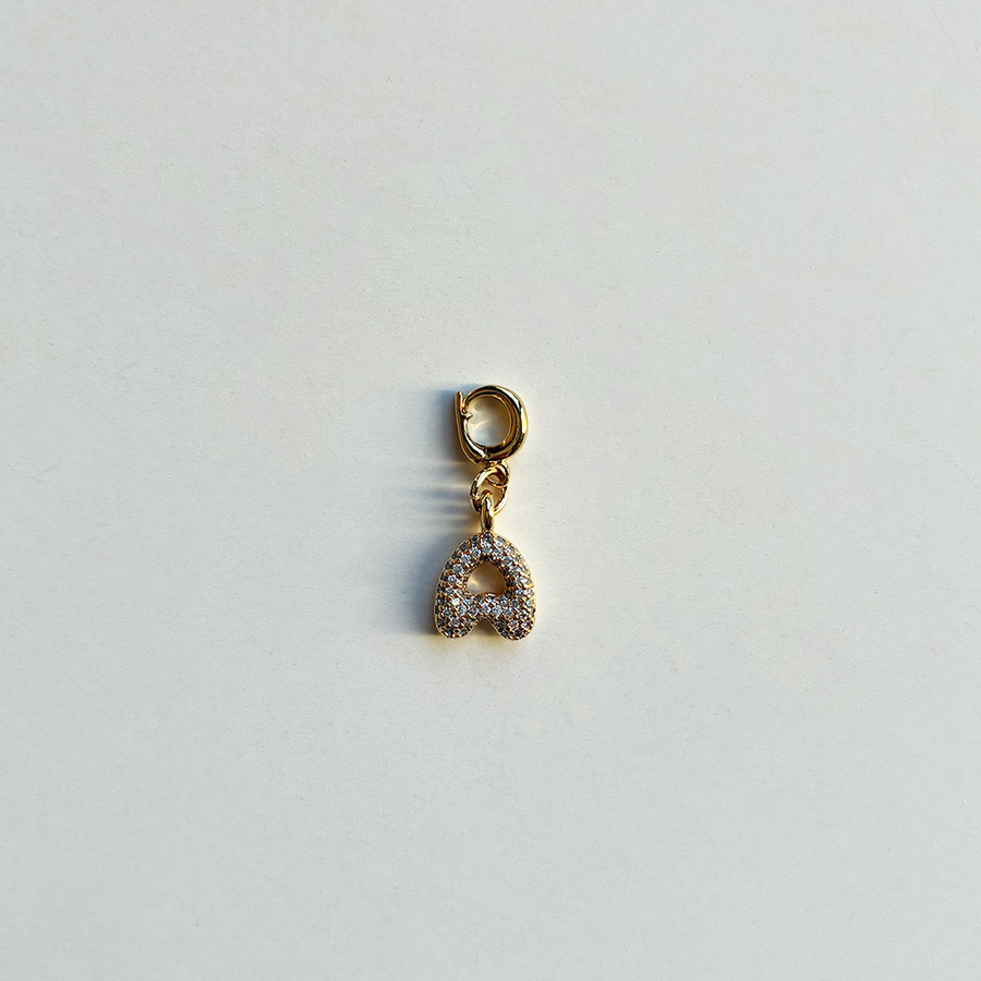 Pavè Bubble Alphabet Charm