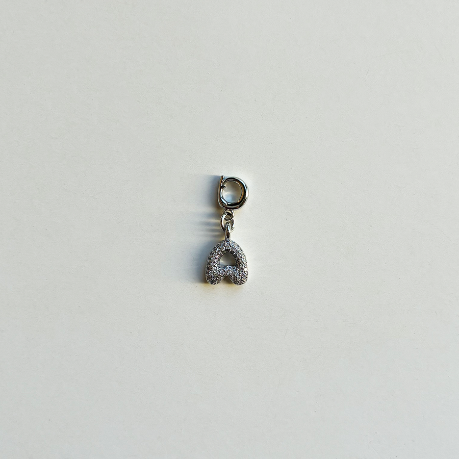 Pavè Bubble Alphabet Charm