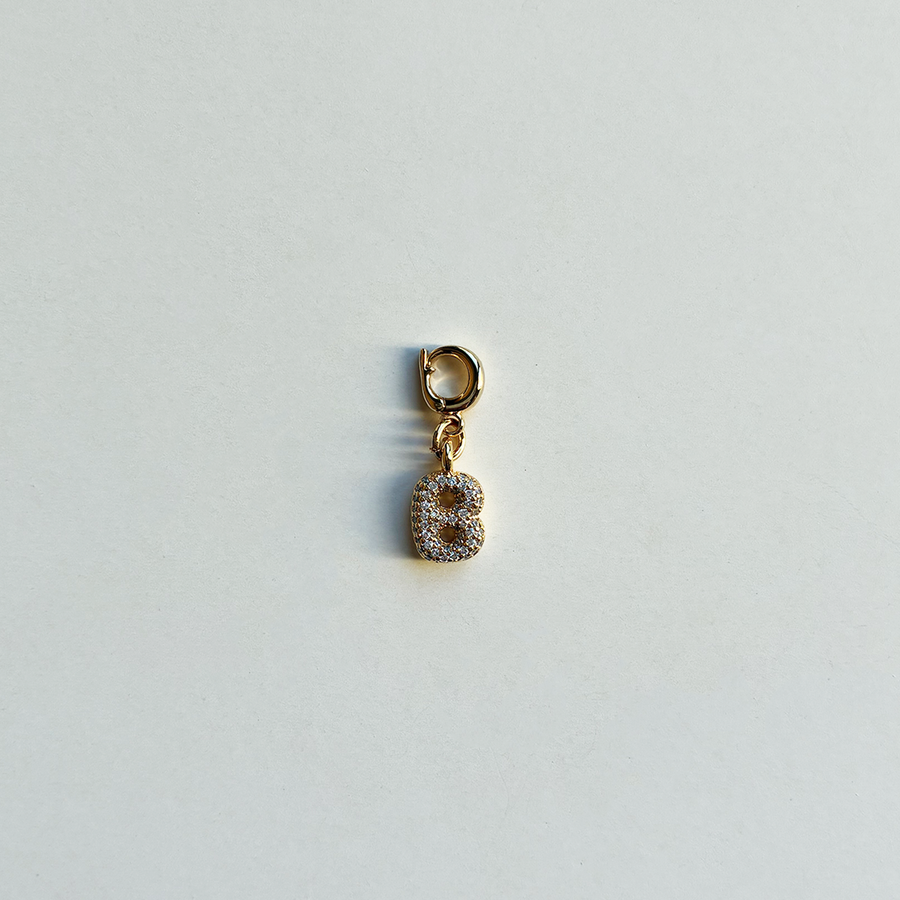 Pavè Bubble Alphabet Charm