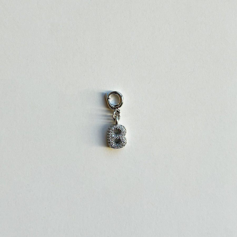 Pavè Bubble Alphabet Charm