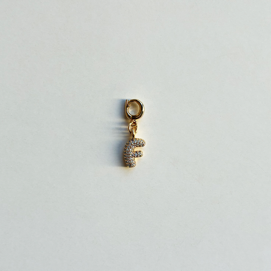 Pavè Bubble Alphabet Charm