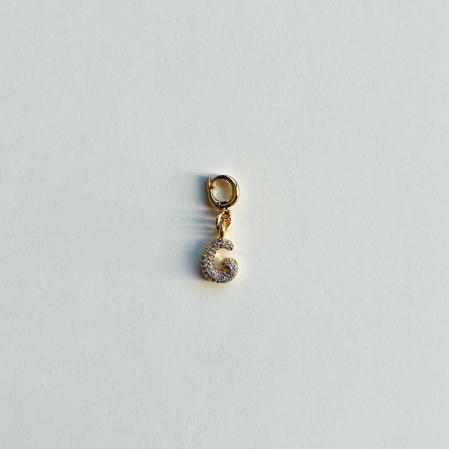Pavè Bubble Alphabet Charm