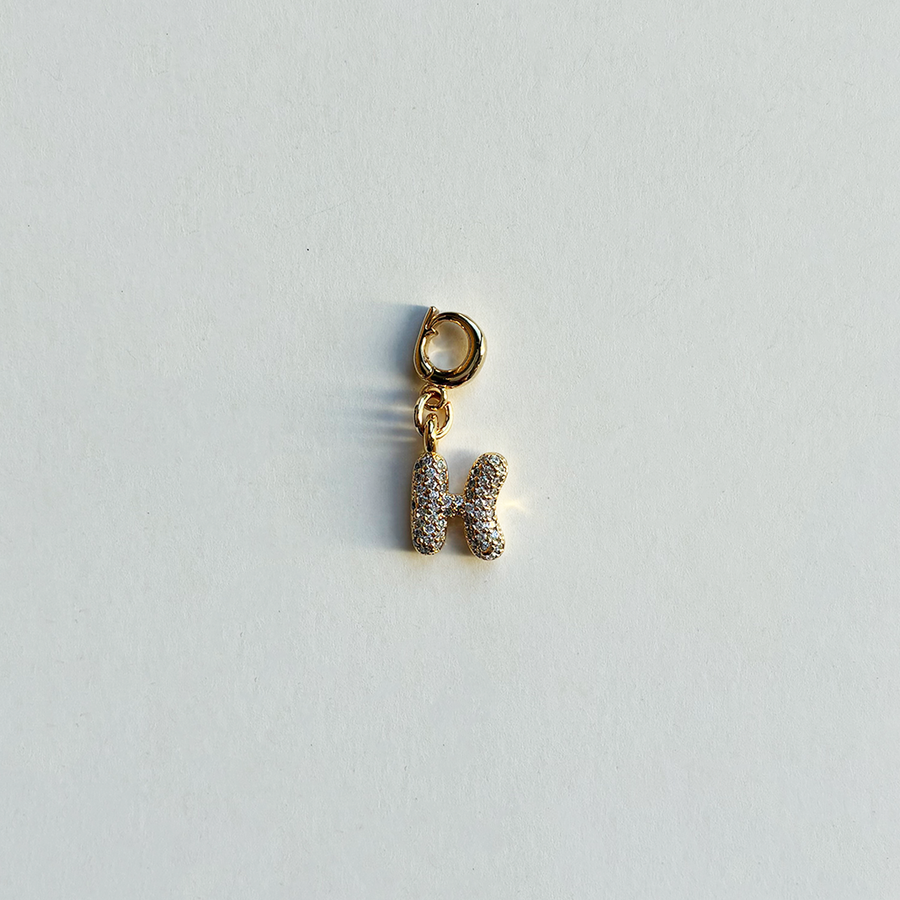 Pavè Bubble Alphabet Charm