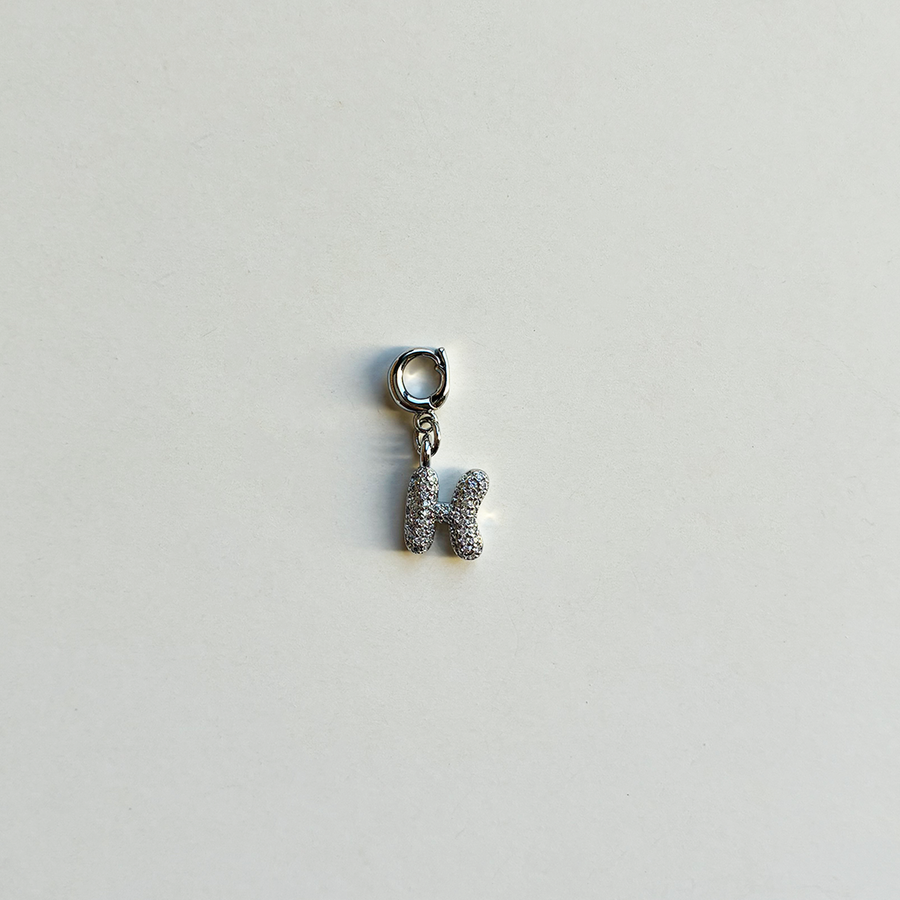 Pavè Bubble Alphabet Charm