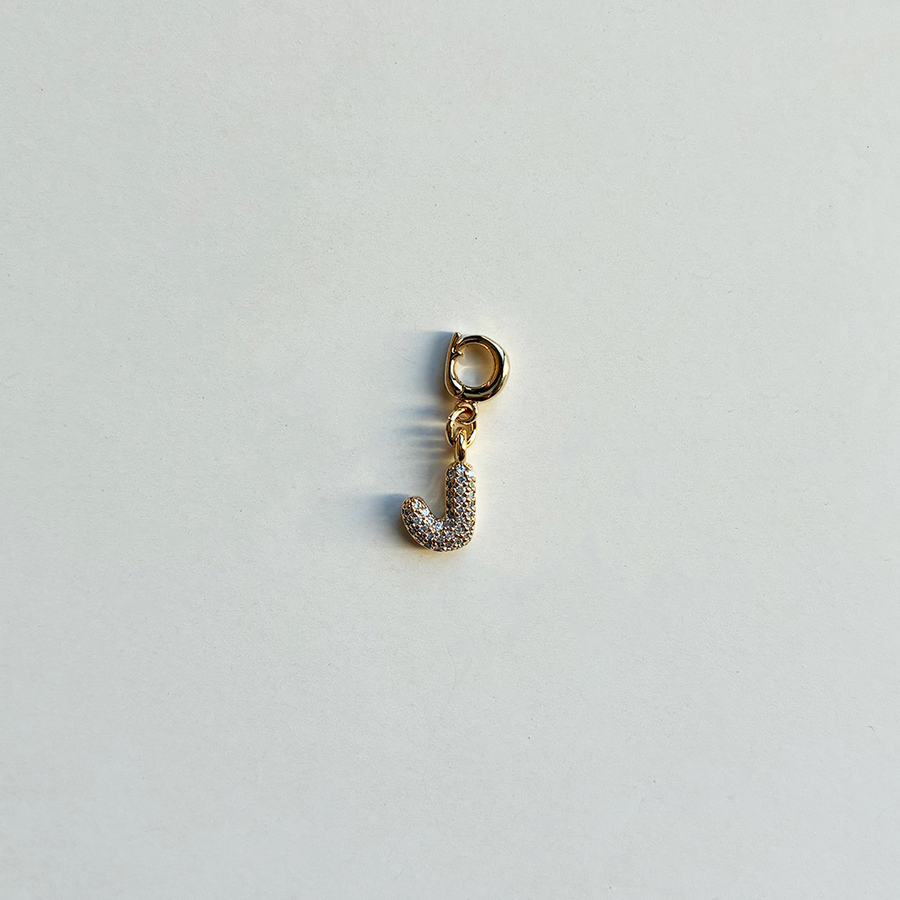 Pavè Bubble Alphabet Charm