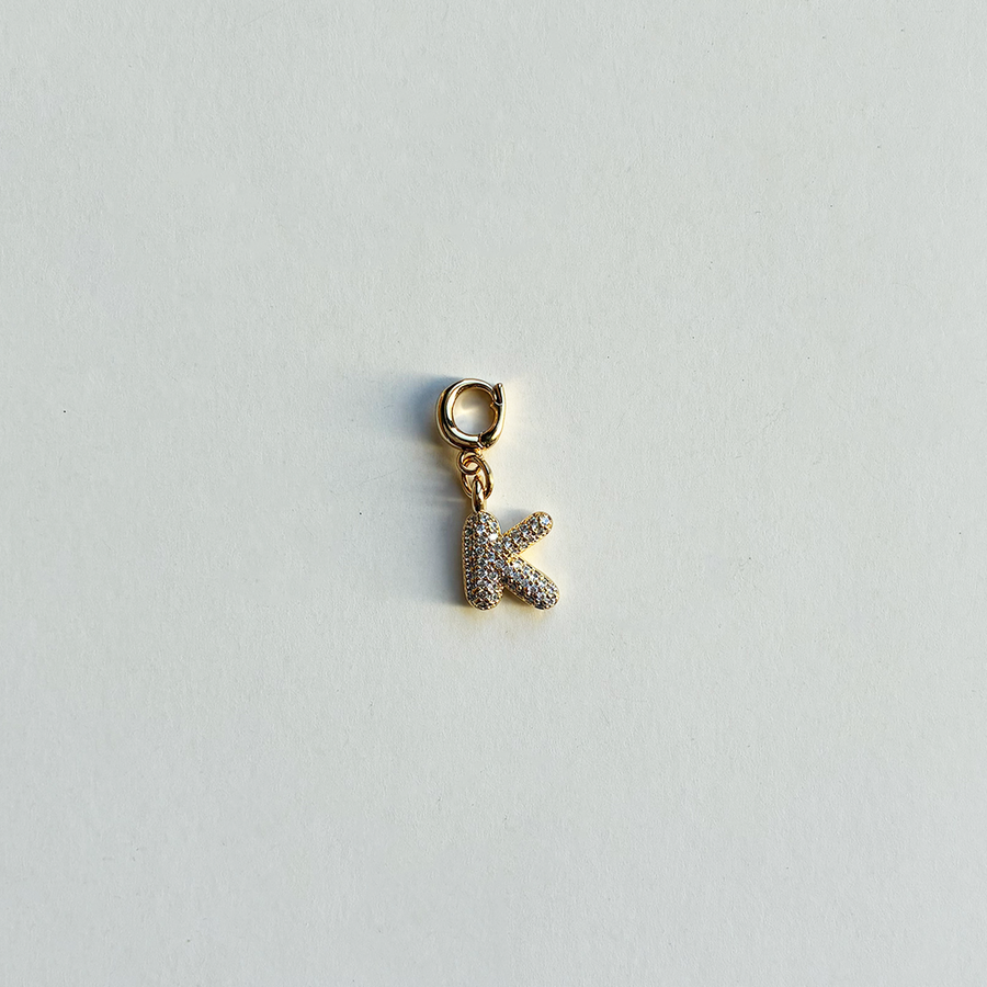 Pavè Bubble Alphabet Charm