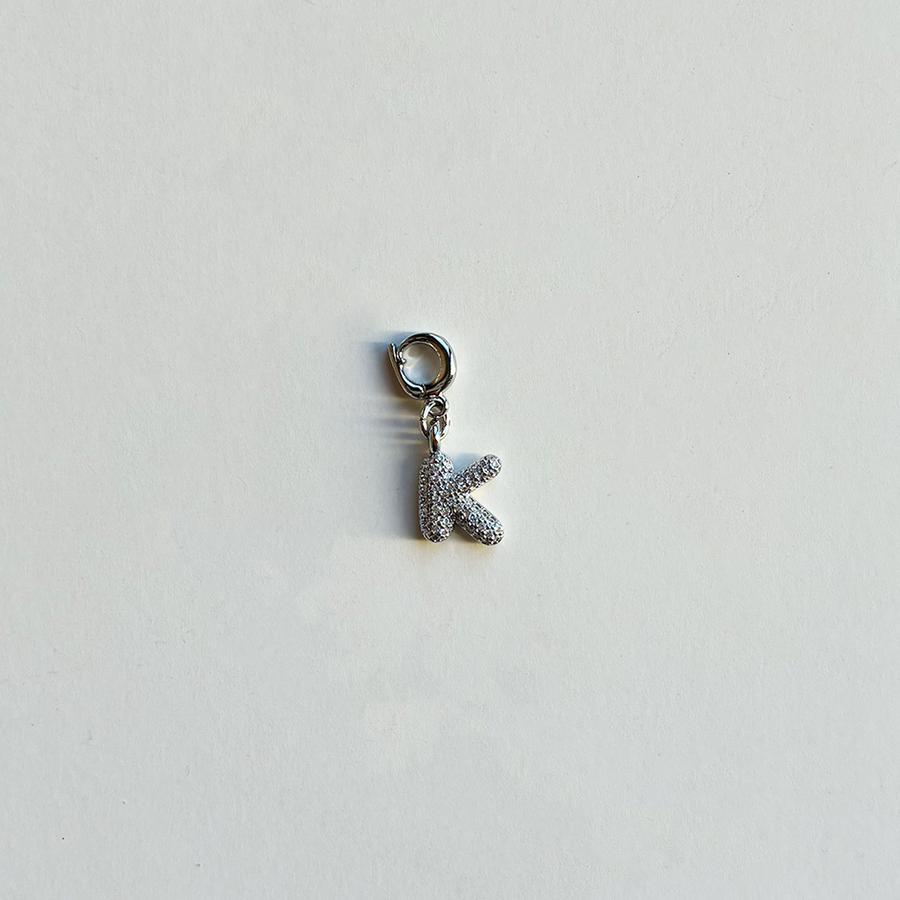 Pavè Bubble Alphabet Charm