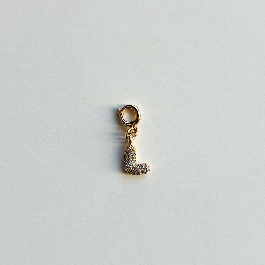 Pavè Bubble Alphabet Charm
