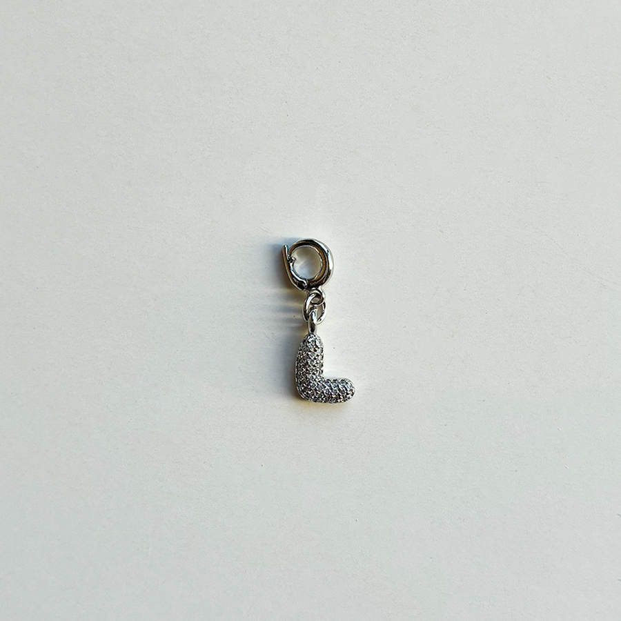 Pavè Bubble Alphabet Charm