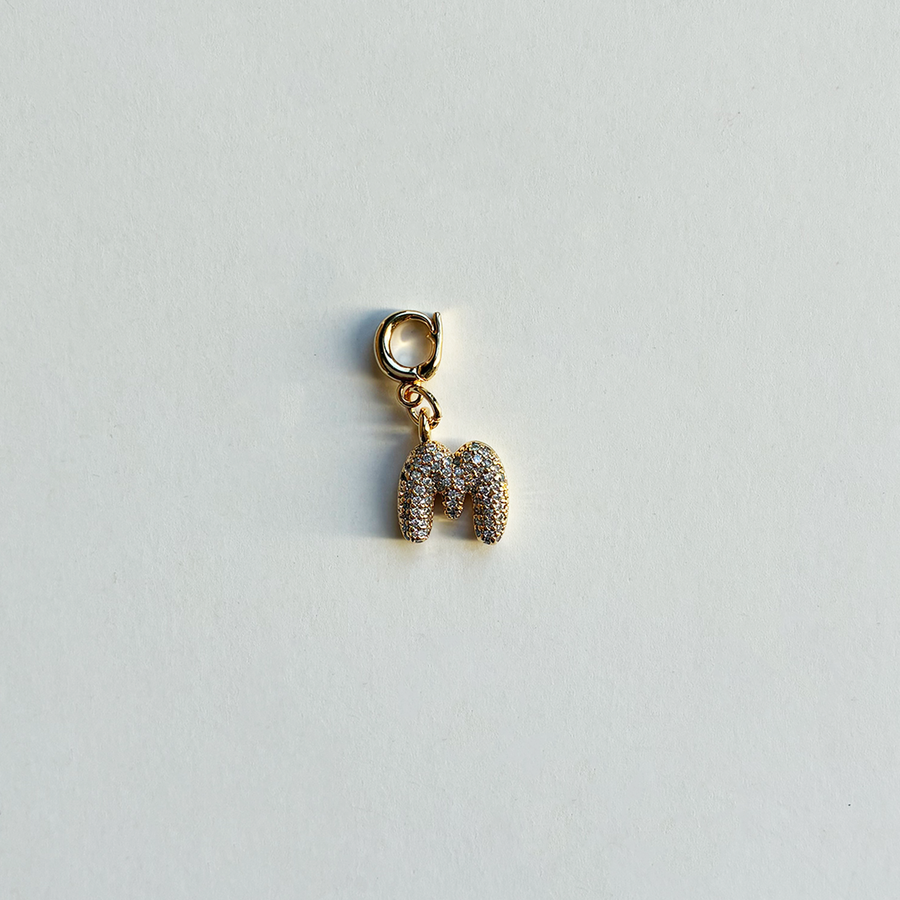 Pavè Bubble Alphabet Charm