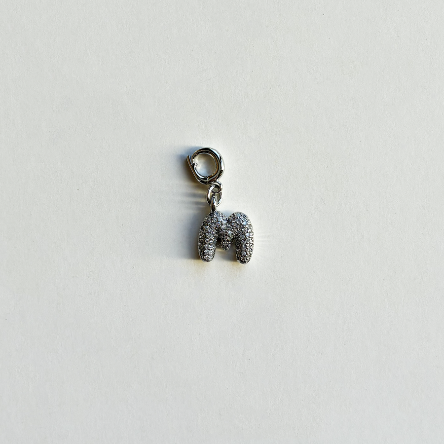 Pavè Bubble Alphabet Charm