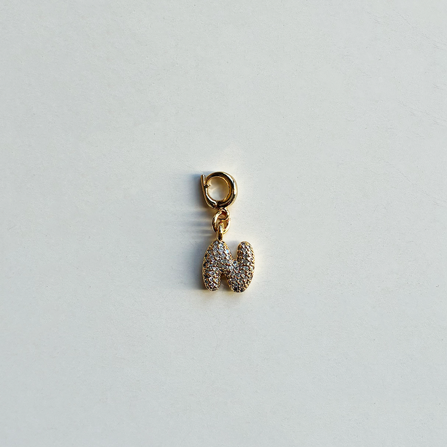 Pavè Bubble Alphabet Charm