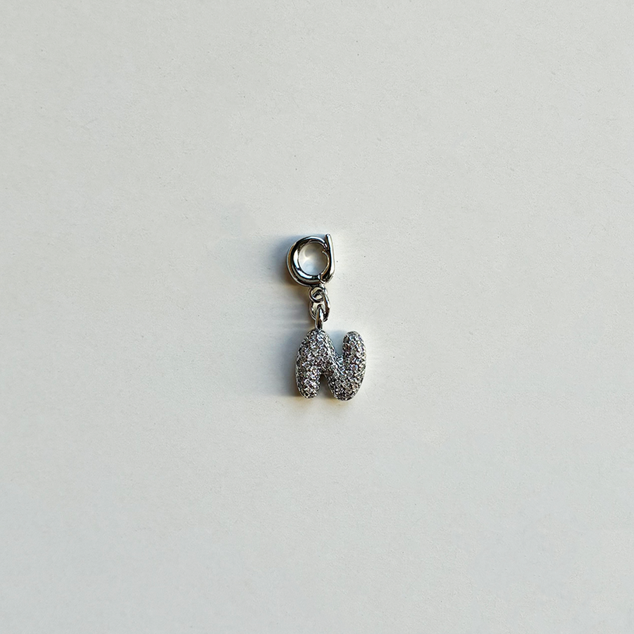 Pavè Bubble Alphabet Charm