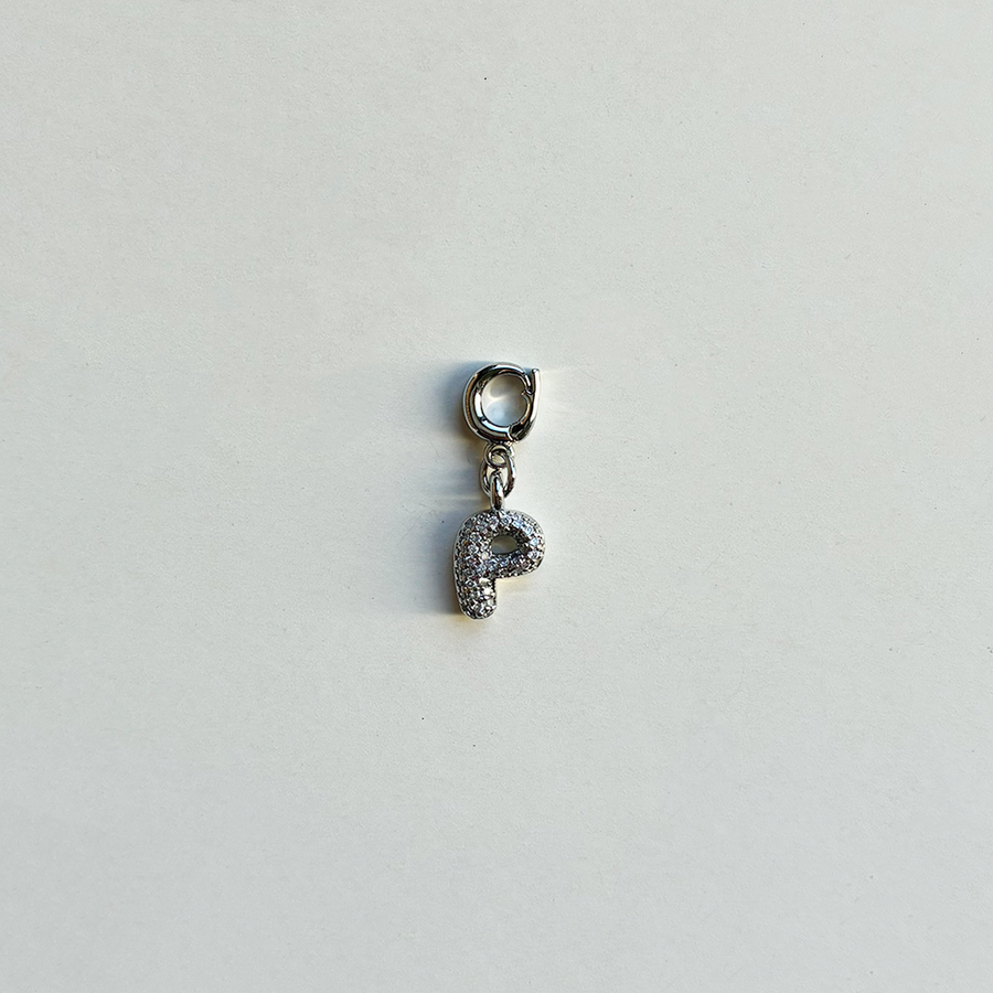 Pavè Bubble Alphabet Charm