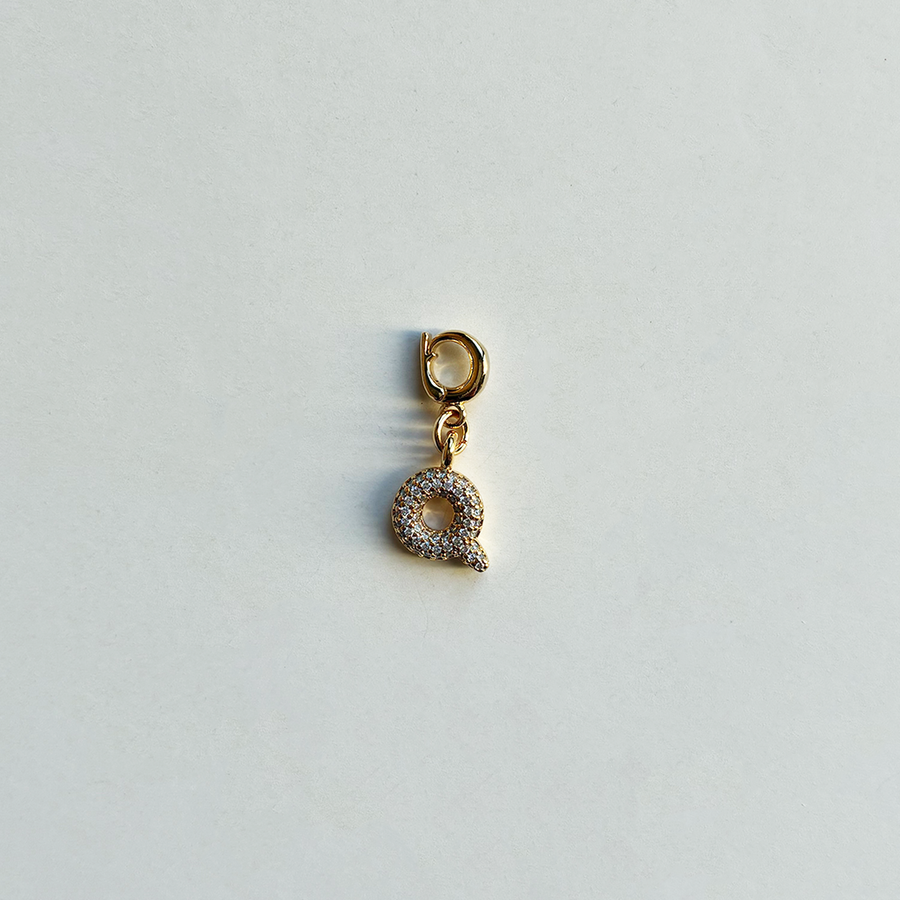 Pavè Bubble Alphabet Charm