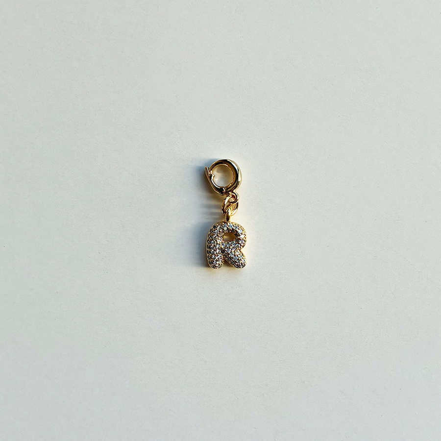 Pavè Bubble Alphabet Charm