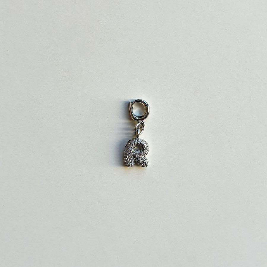 Pavè Bubble Alphabet Charm