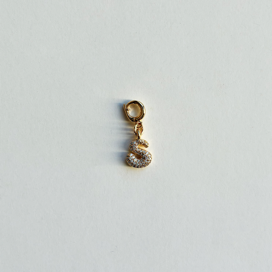 Pavè Bubble Alphabet Charm