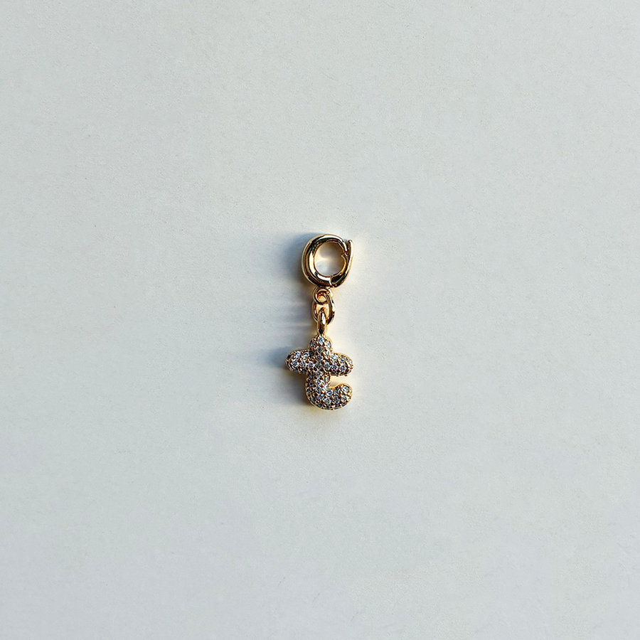 Pavè Bubble Alphabet Charm