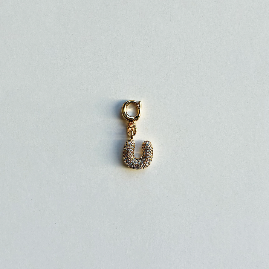 Pavè Bubble Alphabet Charm