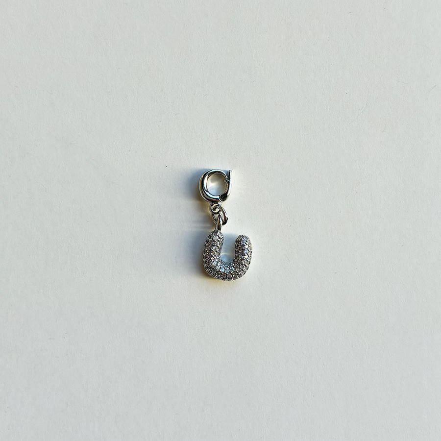 Pavè Bubble Alphabet Charm