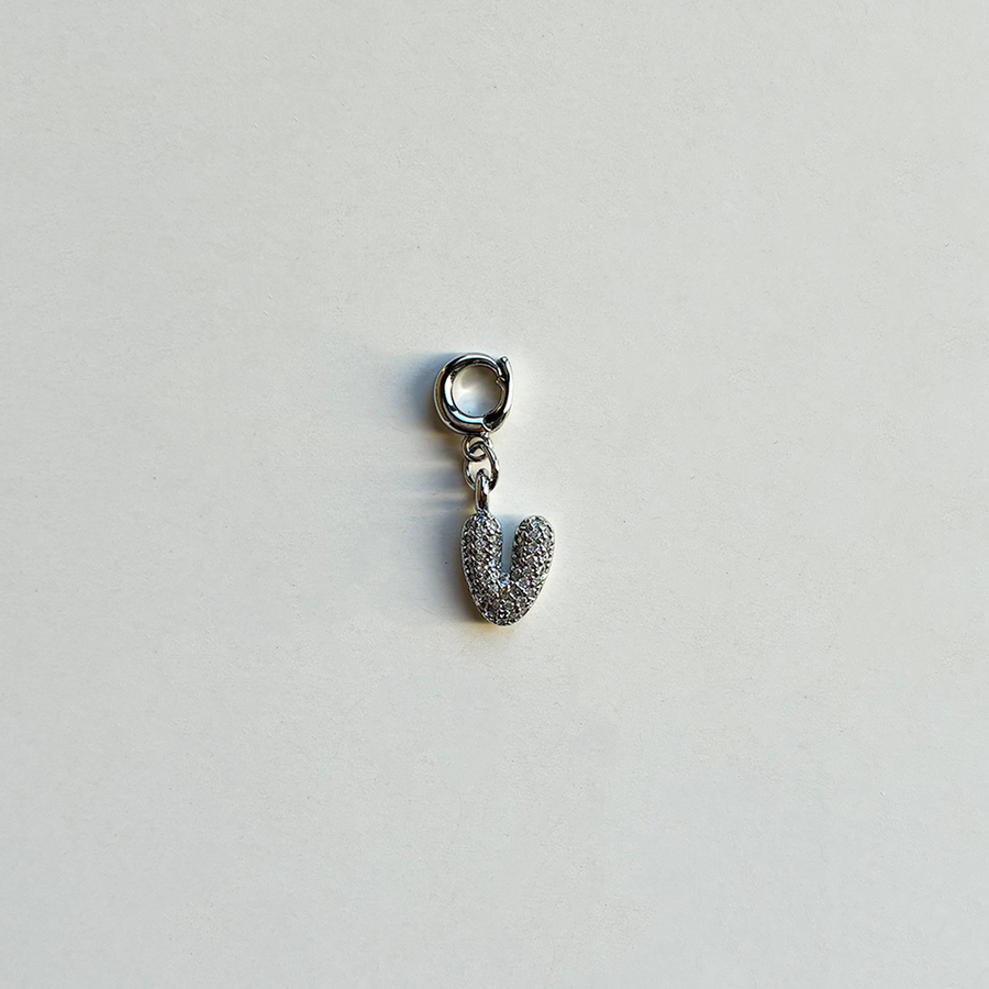 Pavè Bubble Alphabet Charm