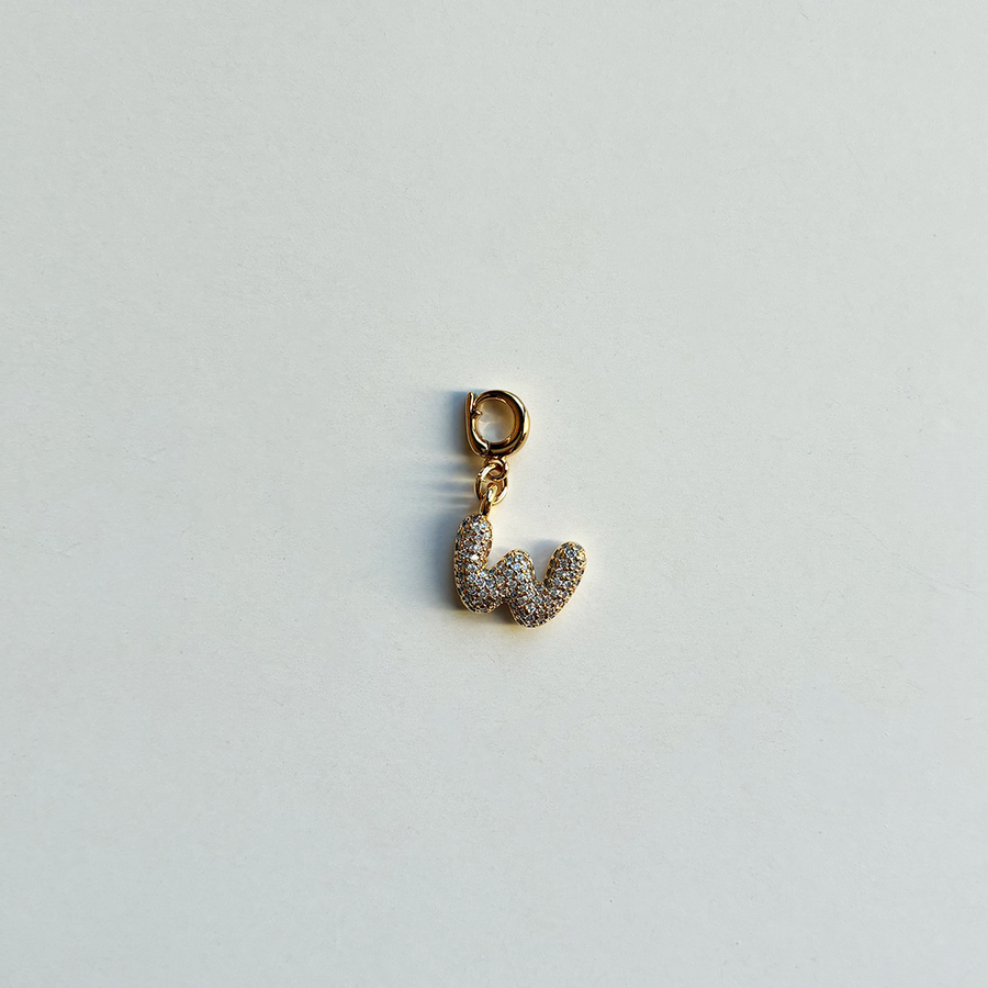 Pavè Bubble Alphabet Charm