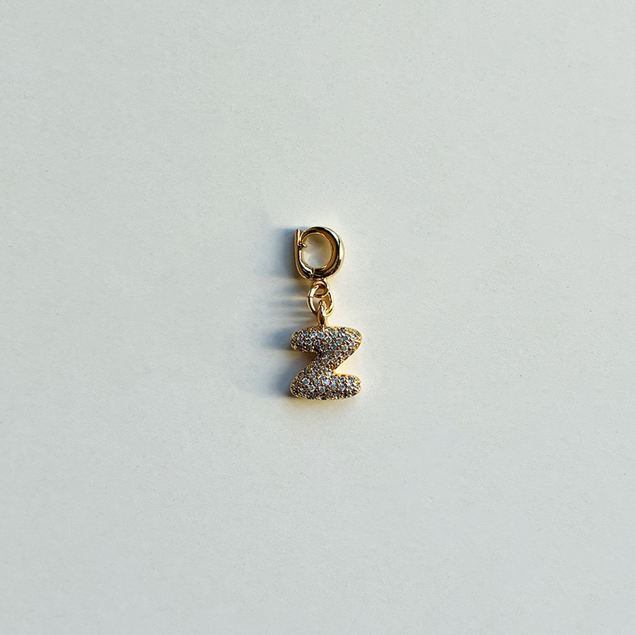 Pavè Bubble Alphabet Charm