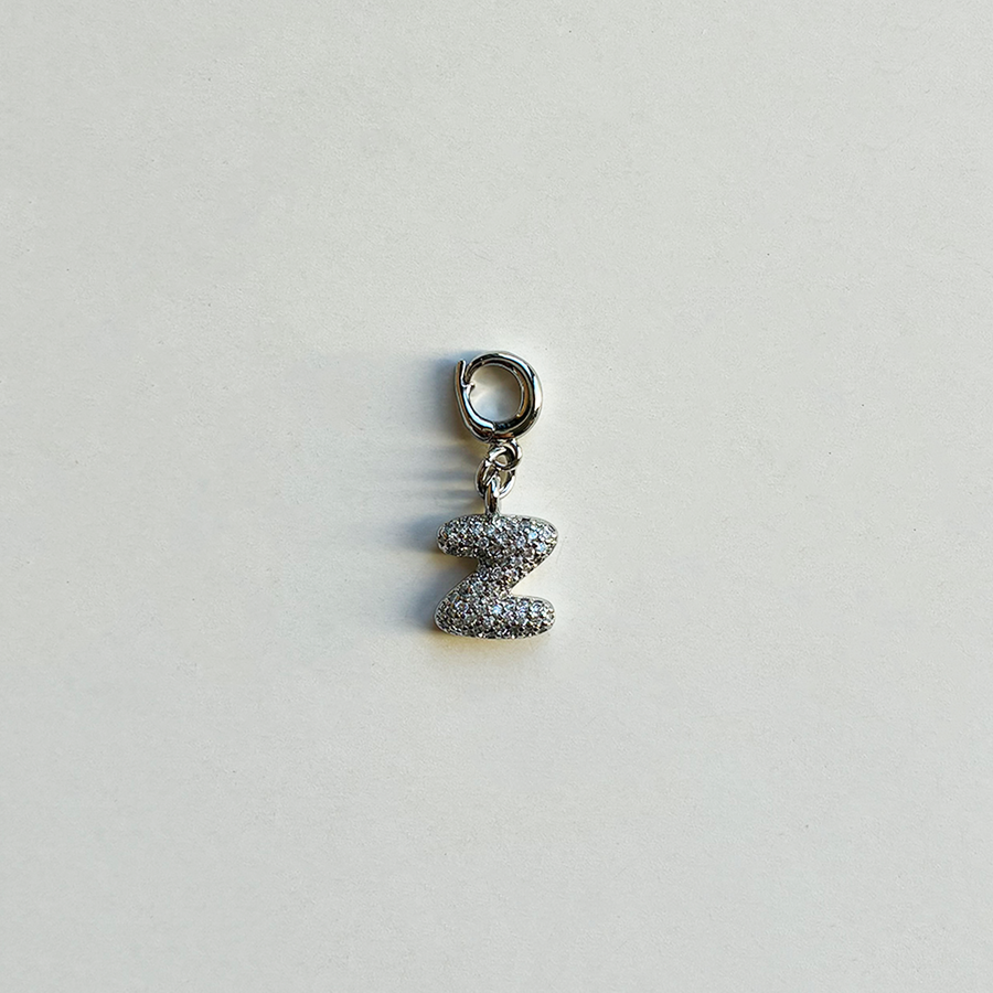 Pavè Bubble Alphabet Charm