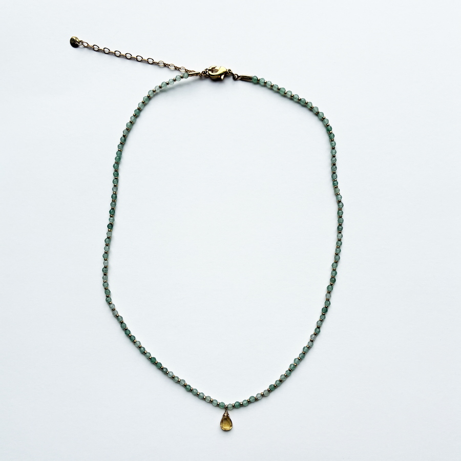 Gemstone Micro Pendant Necklace