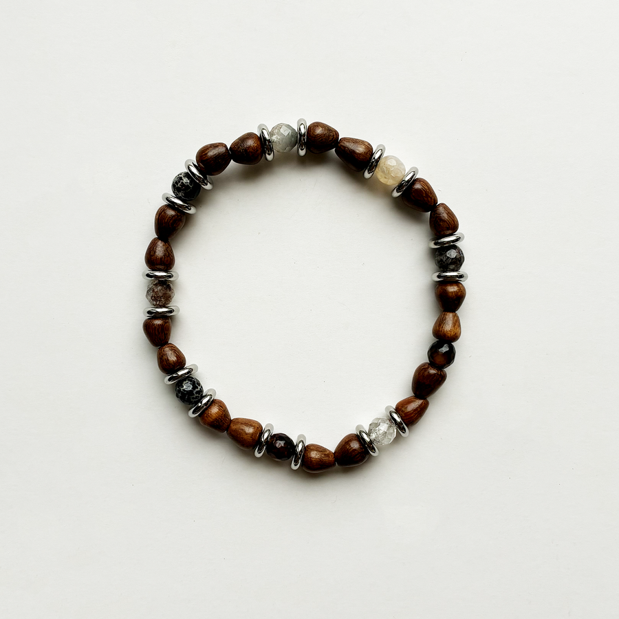 Obsidian Beaded Bracelet