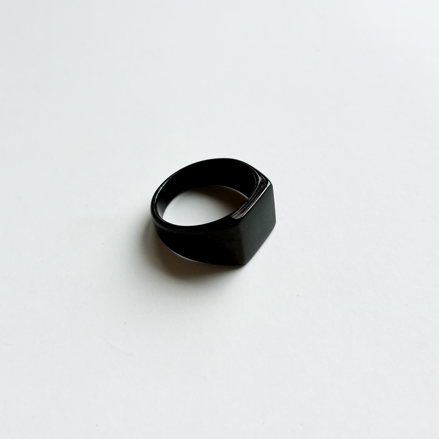 Rogue Enamel Signet Ring